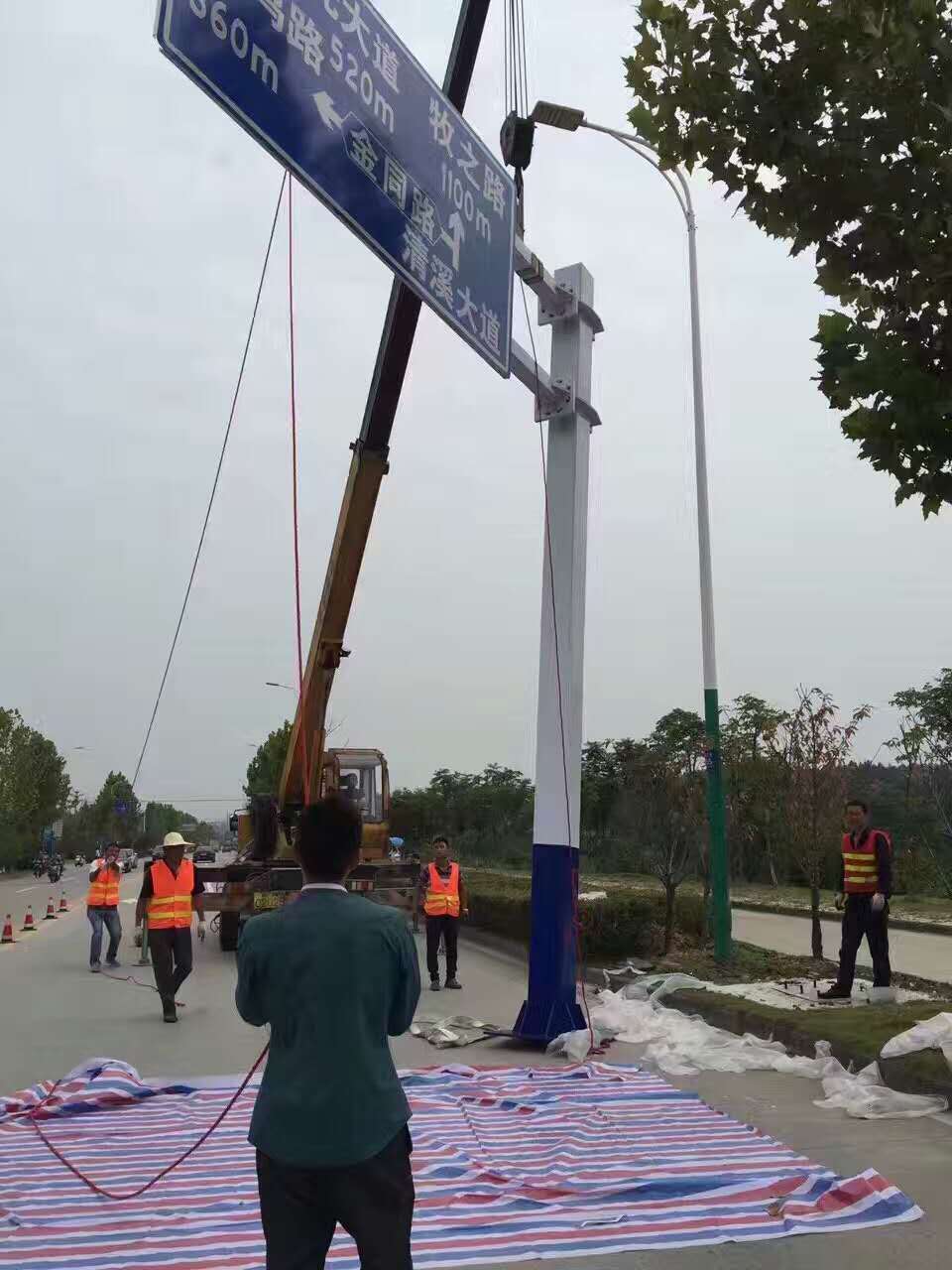 江西文明城市-交通標志牌 標志牌立桿